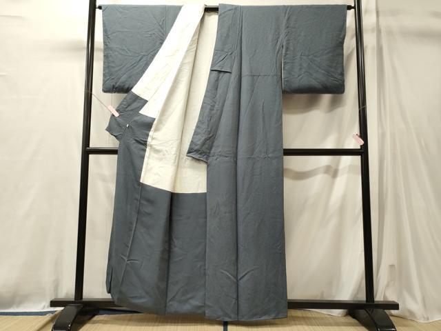 平和屋着物■上質な色無地　舞花地紋　薄花色　正絹　逸品　CABL0708oy