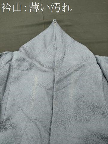 平和屋着物■上質な色無地　舞花地紋　薄花色　正絹　逸品　CABL0708oy
