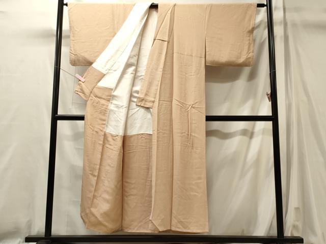 平和屋着物■上質な色無地　肌色　正絹　逸品　CABL0712oy