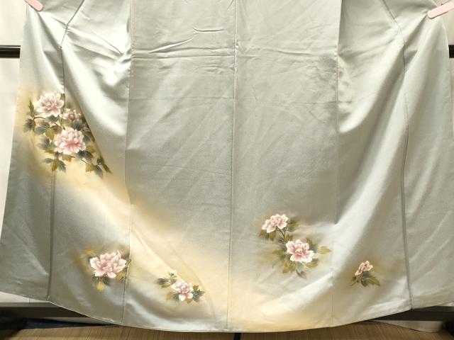 平和屋着物■訪問着　草花文　暈し染め　金彩　正絹　逸品　CABL0716oy