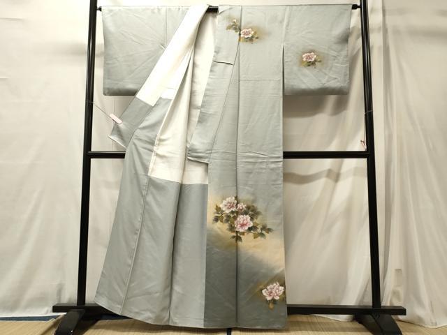 平和屋着物■訪問着　草花文　暈し染め　金彩　正絹　逸品　CABL0716oy