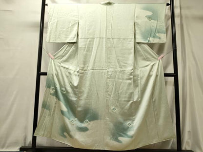 平和屋着物■訪問着　刺繍　菱花文　暈し染め　正絹　逸品　CABL0722oy