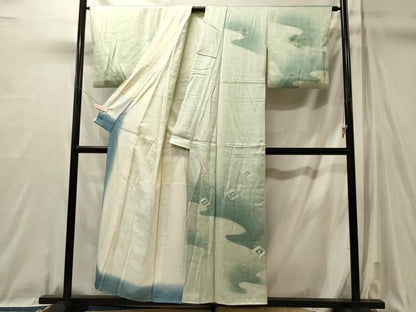 平和屋着物■訪問着　刺繍　菱花文　暈し染め　正絹　逸品　CABL0722oy