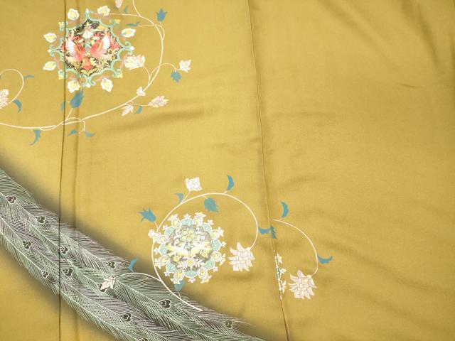 平和屋着物■訪問着　刺繍　鳳凰正倉院花文　金銀彩　正絹　逸品　CABL0726oy