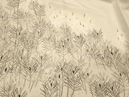 平和屋着物■豪華色留袖　手描き　刺繍　松葉文　金銀彩　正絹　逸品　CABL0736oy