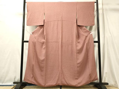 平和屋着物■上質な小紋　霞文　鬼しぼ縮緬　正絹　逸品　CABL0739oy
