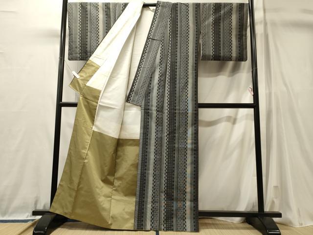 平和屋着物■本場村山大島紬　吉祥間道　正絹　逸品　CABL0742oy