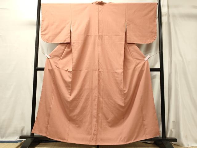 平和屋着物■上質な色無地　宍色　正絹　逸品　未使用　CABL0745oy