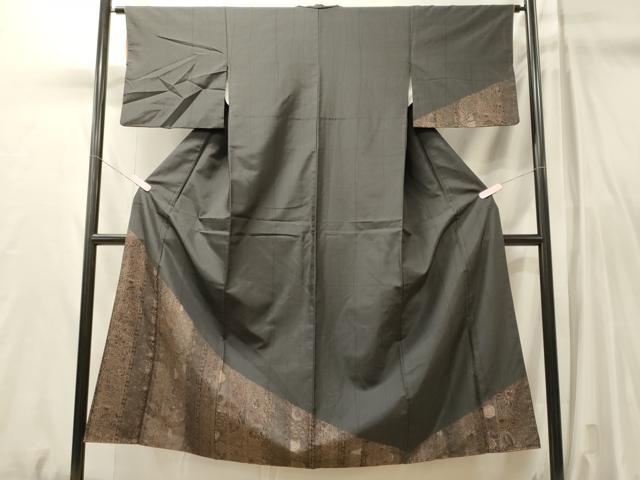 平和屋着物■本場染大島紬　訪問着　更紗花間道　正絹　逸品　CABL0749oy
