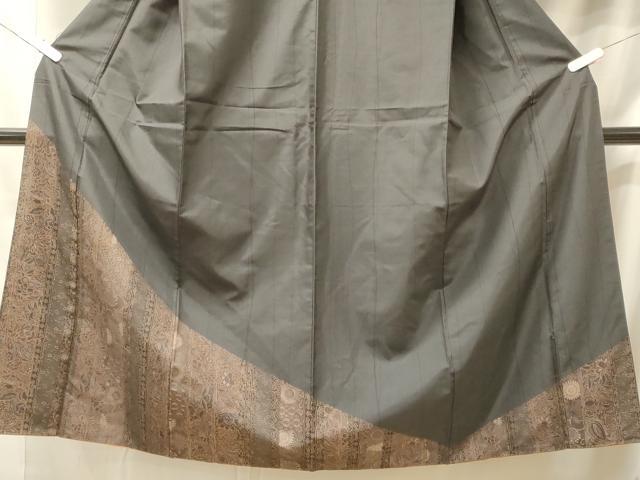 平和屋着物■本場染大島紬　訪問着　更紗花間道　正絹　逸品　CABL0749oy