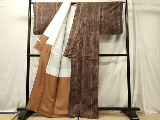 平和屋着物■上質な紬　霞文　正絹　逸品　未使用　CABL0750oy