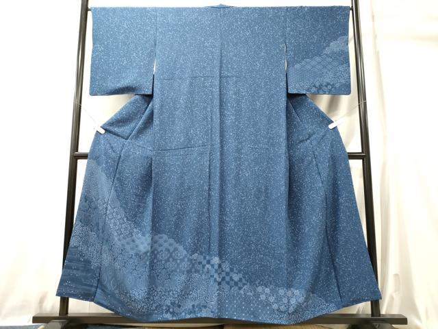 平和屋着物■訪問着　型染め　吉祥花唐草文　正絹　逸品　CABL0751oy