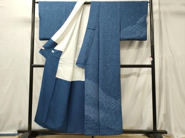 平和屋着物■訪問着　型染め　吉祥花唐草文　正絹　逸品　CABL0751oy