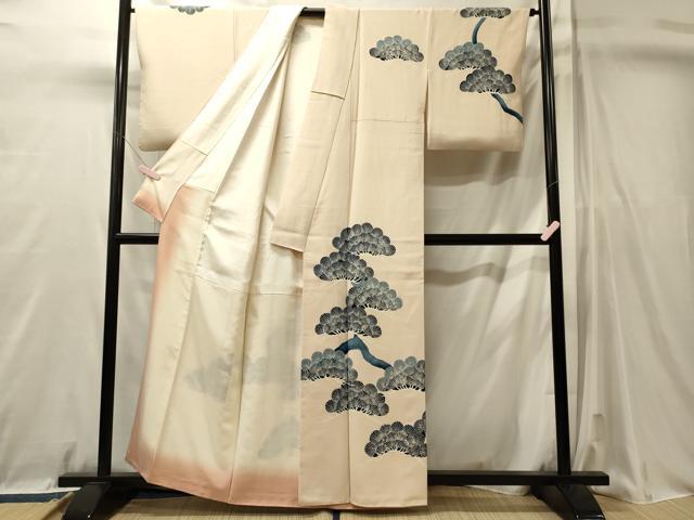 平和屋着物■訪問着　枝松文　正絹　逸品　CABL0754oy