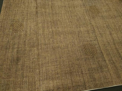 平和屋着物■上質な紬　吉祥間道　胴抜き仕立て　正絹　逸品　CABL0759oy