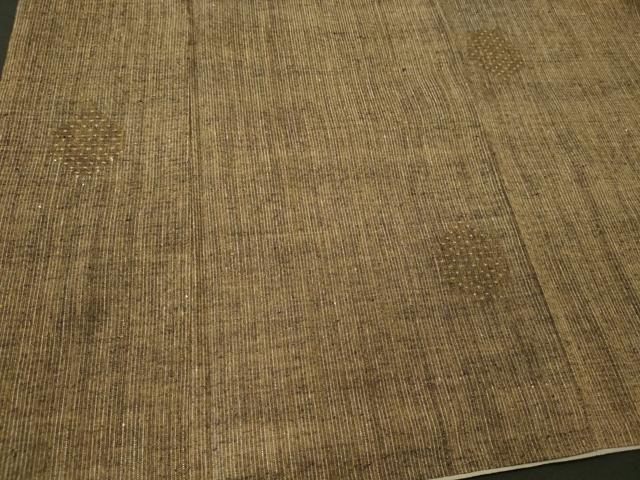 平和屋着物■上質な紬　吉祥間道　胴抜き仕立て　正絹　逸品　CABL0759oy
