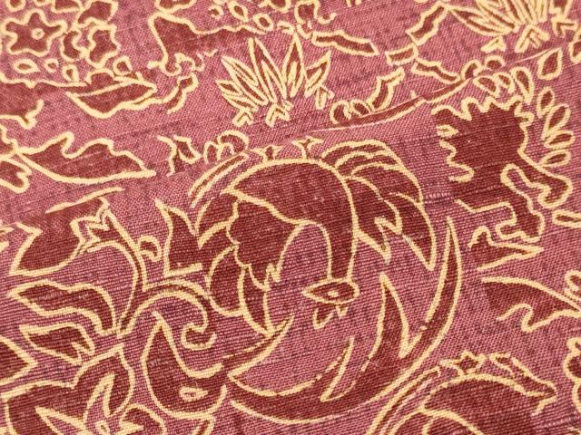 平和屋着物■上質な小紋　紬地　花鳥丸文　正絹　逸品　CABL0761oy