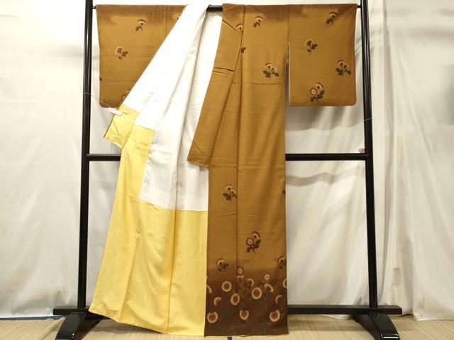 平和屋着物■訪問着　草花文　正絹　逸品　CABL0781oy