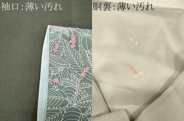 平和屋着物■上質な小紋　南天文　正絹　逸品　CABL0785oy