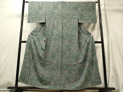 平和屋着物■上質な小紋　南天文　正絹　逸品　CABL0785oy