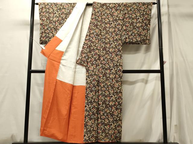 平和屋着物■上質な小紋　草花文　正絹　逸品　CABL0795oy