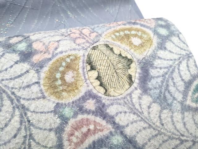 平和屋着物●染織工芸むつろ　辻が花　手描き　絞り　六通柄袋帯　ラメ糸　正絹　逸品　CABL0805hy