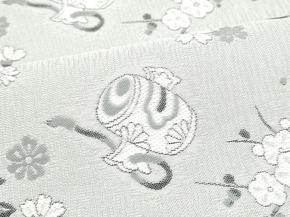 平和屋着物●両面　全通柄袋帯　宝尽くし草花文　献上　正絹　逸品　CABL0807hy
