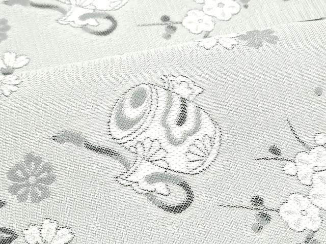 平和屋着物●両面　全通柄袋帯　宝尽くし草花文　献上　正絹　逸品　CABL0807hy