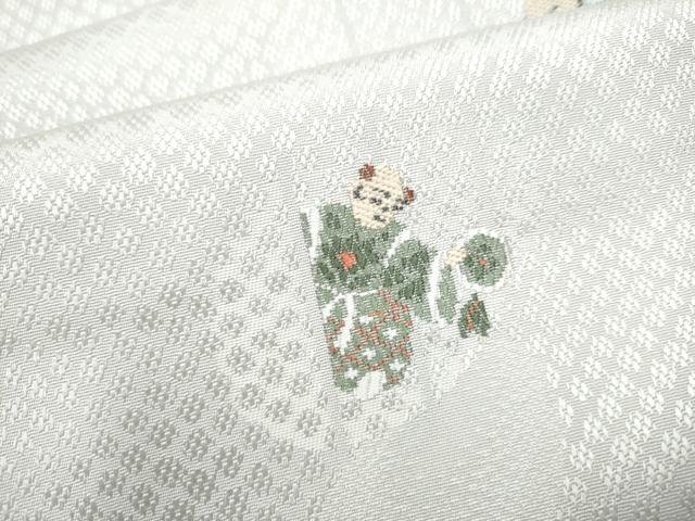 平和屋着物●九寸名古屋帯　人物文　正絹　逸品　CABL0814hy