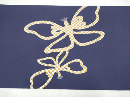 平和屋着物●九寸名古屋帯　結び紐文　正絹　逸品　CABL0825hy