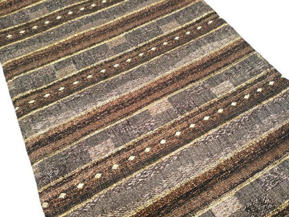 平和屋着物●つけ帯　横段文　金糸　正絹　逸品　CABL0836hy