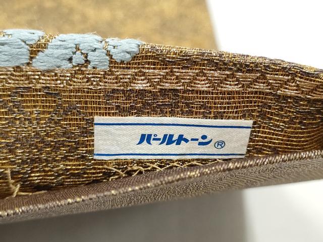 平和屋着物●六通柄袋帯　唐織　花兎　金糸　正絹　逸品　CABL0839hy