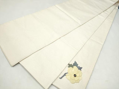 平和屋着物●太鼓柄袋帯　パッチワーク　牡丹　正絹　逸品　CABL0849hy
