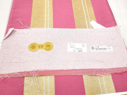 平和屋着物●西陣　大光謹製　六通柄袋帯　間道　金糸　証紙付き　逸品　CABL0852hy