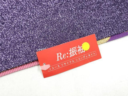 平和屋着物●六通柄袋帯　丸文　金糸　正絹　逸品　CABL0860hy