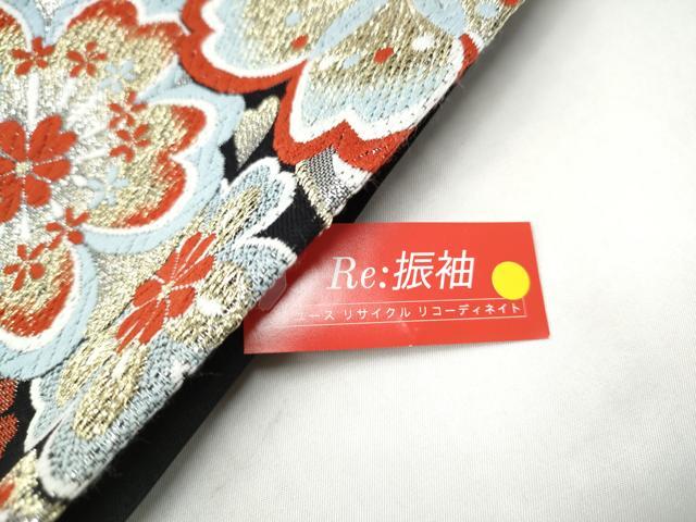 平和屋着物●六通柄袋帯　舞花文　金銀糸　正絹　逸品　CABL0862hy