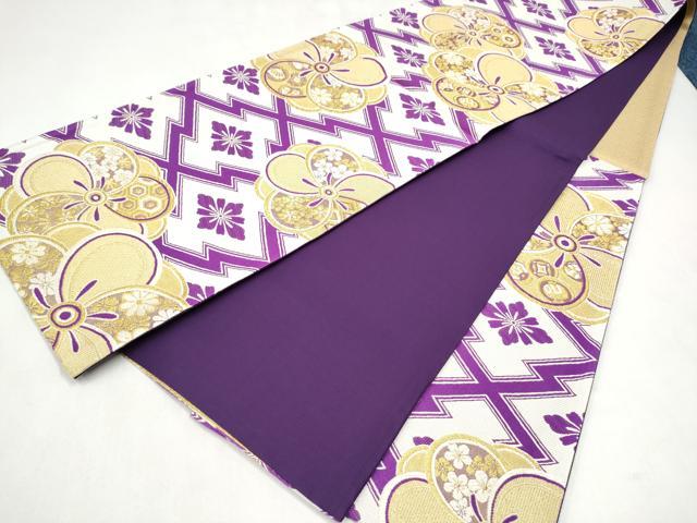 平和屋着物●六通柄袋帯　舞花文　金糸　正絹　逸品　CABL0879hy