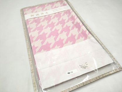 平和屋着物●六通柄袋帯　千鳥格子　反端付き　正絹　逸品　CABL0891hy