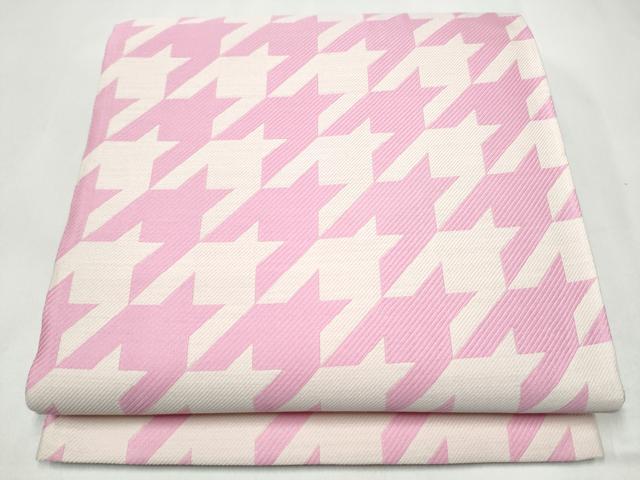 平和屋着物●六通柄袋帯　千鳥格子　反端付き　正絹　逸品　CABL0891hy