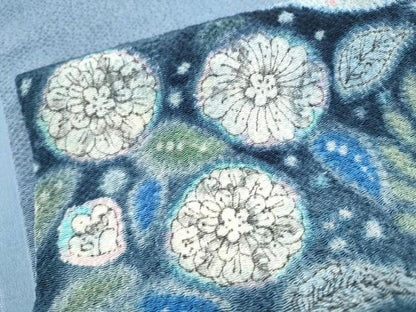 平和屋着物●太鼓柄袋帯　辻が花　鬼しぼ縮緬　正絹　逸品　CABL0897hy