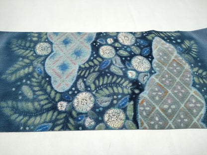平和屋着物●太鼓柄袋帯　辻が花　鬼しぼ縮緬　正絹　逸品　CABL0897hy