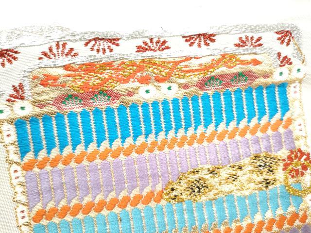平和屋着物●六通柄　本袋帯　龍村平蔵柄　威毛錦　正絹　逸品　CABL0905hy