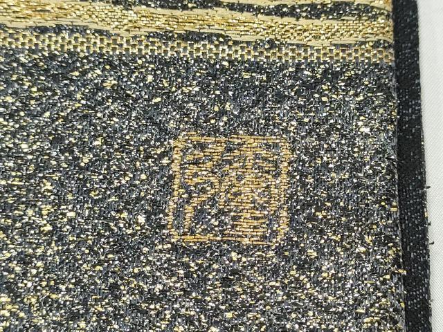 平和屋着物●西陣　六通柄袋帯　作家物　幾何学文様　金糸　正絹　逸品　未使用　CABL0907hy