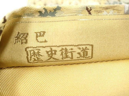 平和屋着物●六通柄袋帯　紹巴　歴史街道　正絹　逸品　CABL0910hy