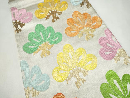 平和屋着物●龍村美術織物　たつむら　六通柄袋帯　瑞松錦　金糸　正絹　逸品　CABL0911hy