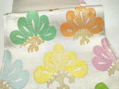 平和屋着物●龍村美術織物　たつむら　六通柄袋帯　瑞松錦　金糸　正絹　逸品　CABL0911hy