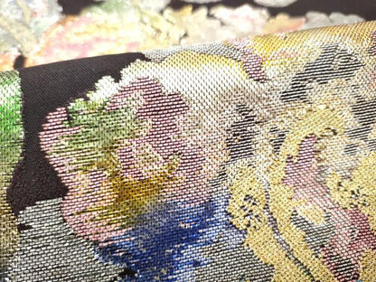 平和屋着物●六通柄袋帯　幻想の花　金銀糸　正絹　逸品　CABL0924hy