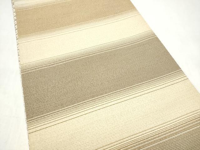 平和屋着物●インド・アッサム　野蚕糸　手織　ムガシルク　両面　全通柄袋帯　横段文　正絹　逸品　CABL0961hy