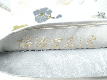 平和屋着物●皇室・伊勢神宮御用　御御帯　山口美術織物　山口弘躬　六通柄袋帯　唐織　祥波宝尽くし文　金銀糸　正絹　逸品　CABL0962hy
