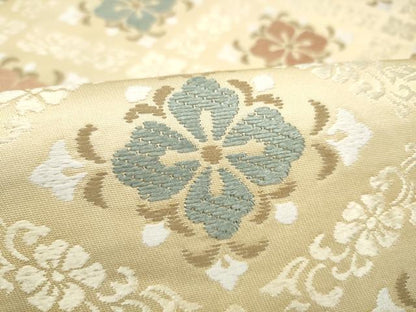 平和屋着物●六通柄袋帯　唐織　菱花文　正絹　逸品　CABL0963hy